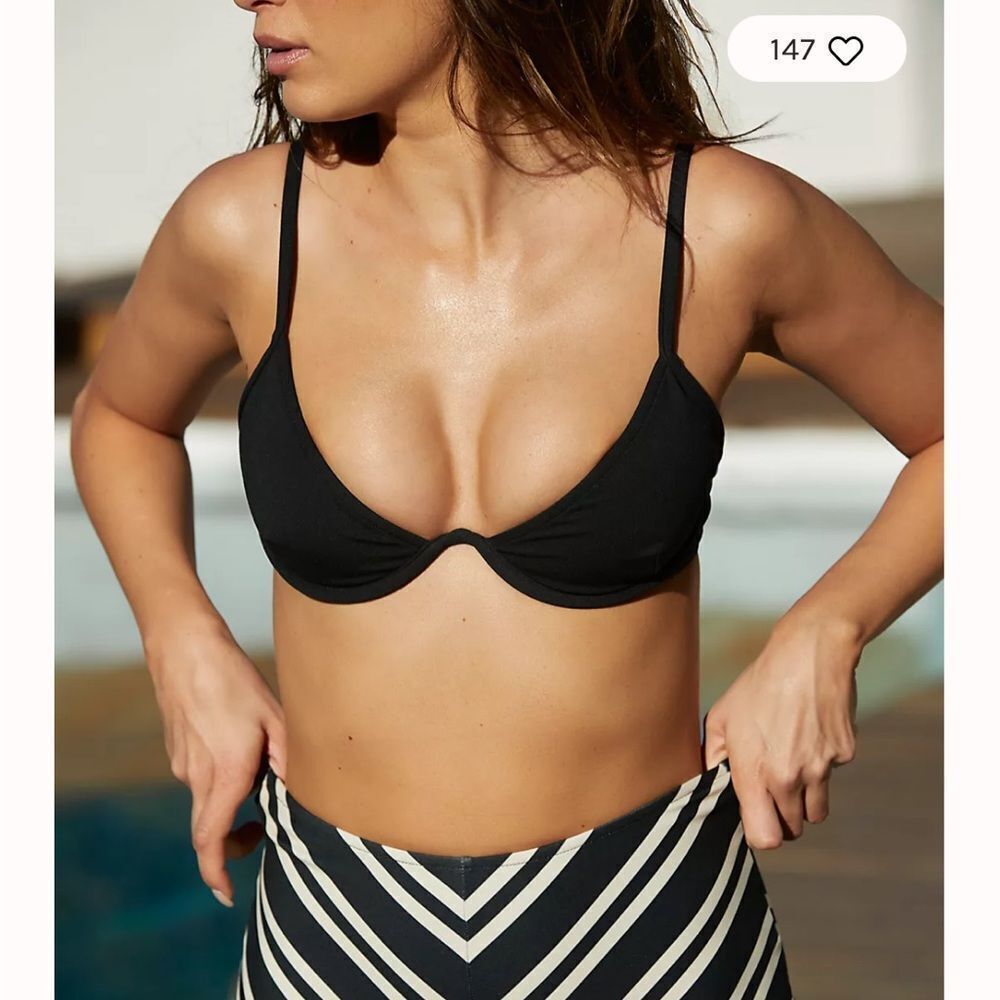 Free People Zulu & Zephyr Black & Bone Short Swim Bottoms